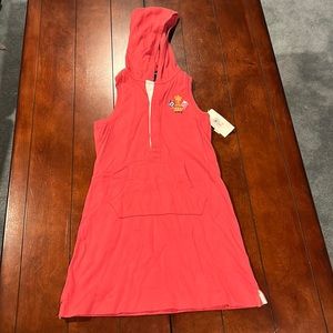 Ralph Lauren Polo NWT Hooded 100% cotton sleeveless tank dress front pocket Med